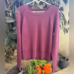 Gap Women’s Dark Plum Purple Crewneck Pullover Sweater Size Large